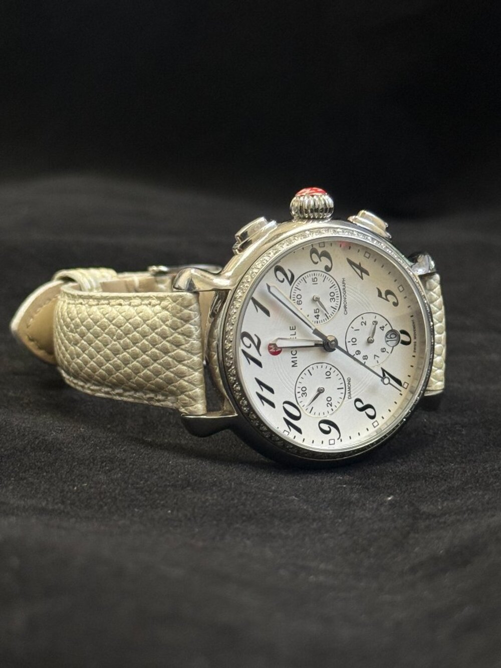 Michele Fluette Diamond Chronograph MW24A01A1966 Stainless Steel Watch